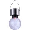 lampe solaire Globo LED Acier inoxydable, 1 lumière, Changeur de couleurs