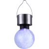 lampe solaire Globo LED Acier inoxydable, 1 lumière, Changeur de couleurs