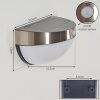 Applique murale d'extérieur Pori LED Chrome, 1 lumière, Détecteur de mouvement