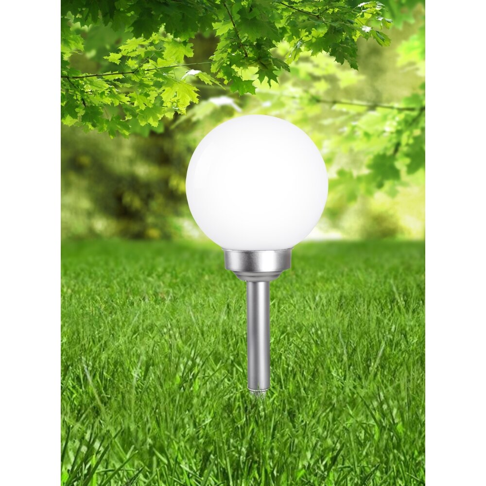 boule lumineuse Globo Solar LED Argenté, 1 lumière main product photo