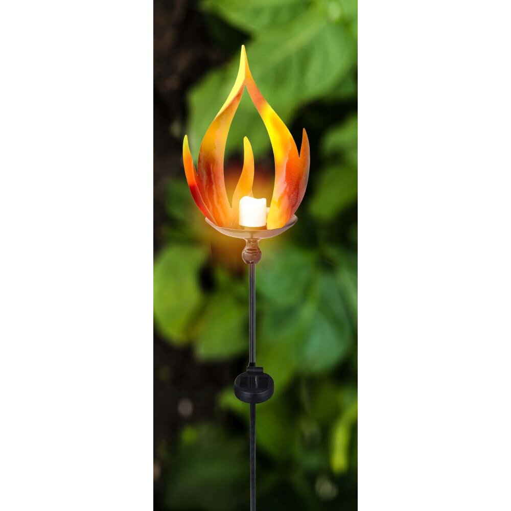 Lampe solaire Globo LAVA LED Noir, 10 lumières main product photo