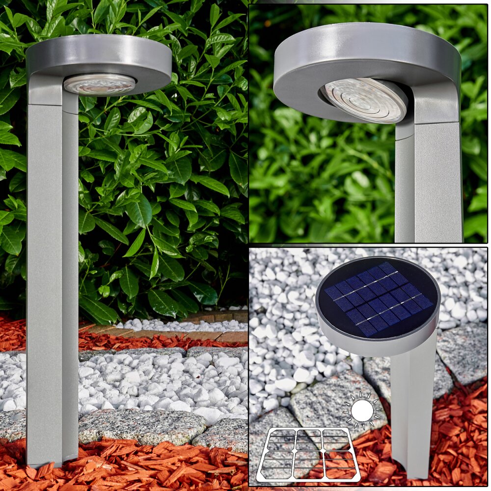 Lampe solaire Portmore LED Gris, 1 lumière main product photo