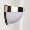 Lampe solaire Basra LED Chrome, 1 lumière, Détecteur de mouvement