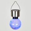 Lampe solaire Falco LED Acier inoxydable, 1 lumière, Changeur de couleurs