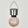 Lampe solaire Falco LED Acier inoxydable, 1 lumière, Changeur de couleurs