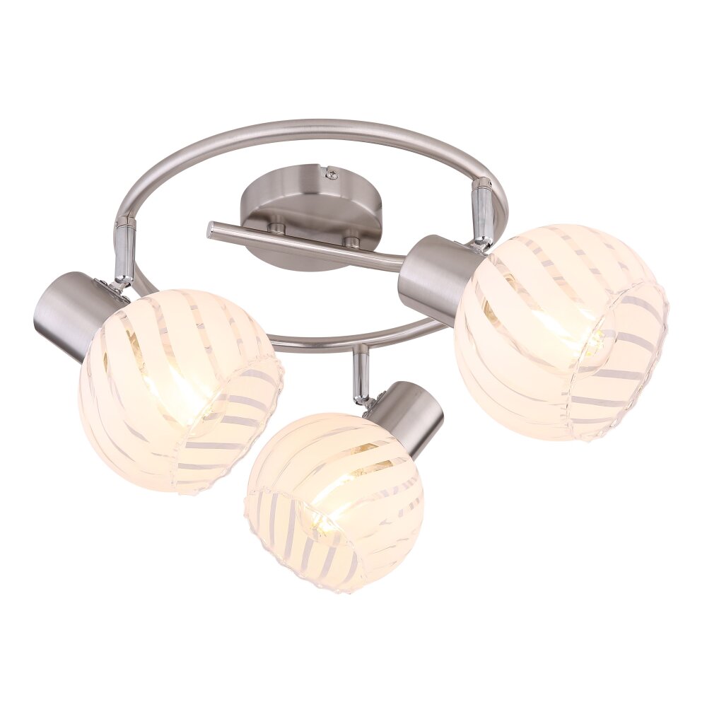 Plafonnier Globo WILLY Nickel mat, 3 lumières main product photo