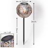 lampe solaire Gilbert LED Argenté, 1 lumière