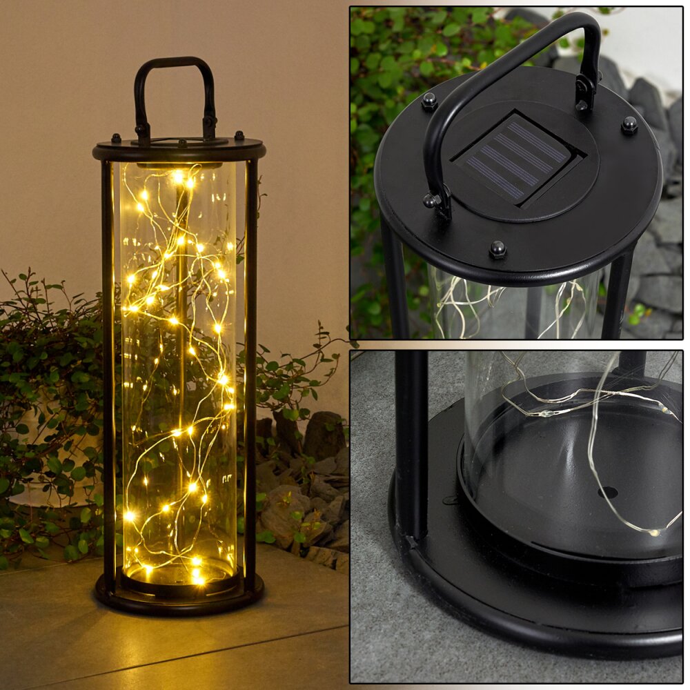 lampe solaire Aracaju LED Noir, 1 lumière main product photo
