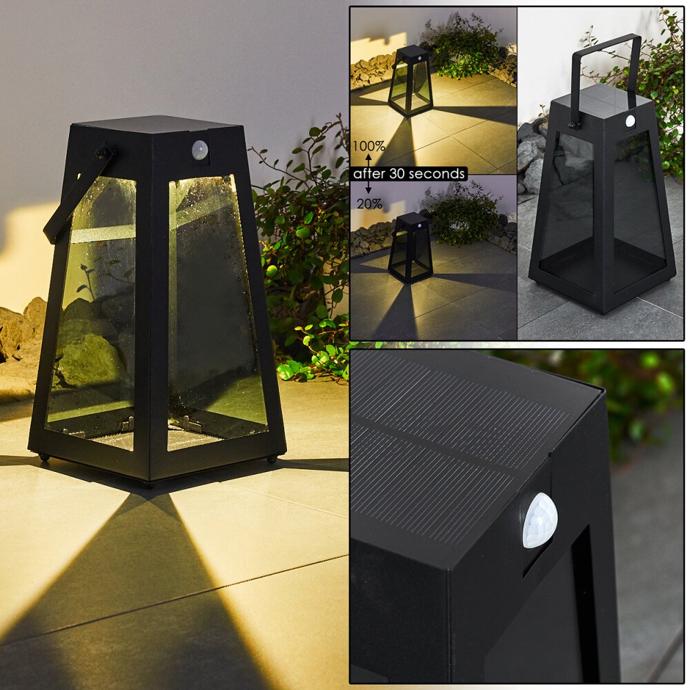 lampe solaire Arnhem LED Noir, 1 lumière main product photo