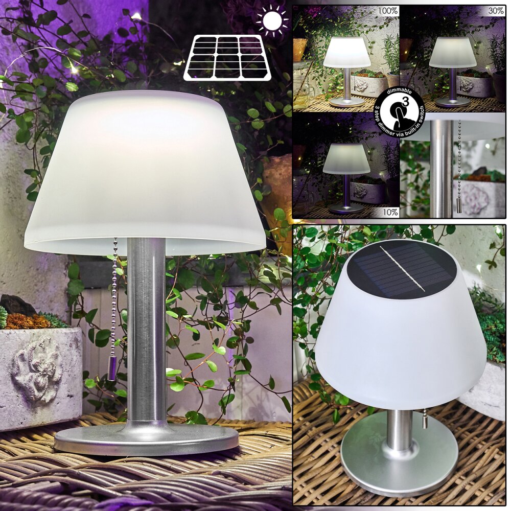 lampe solaire Alcudia LED Blanc, 1 lumière main product photo