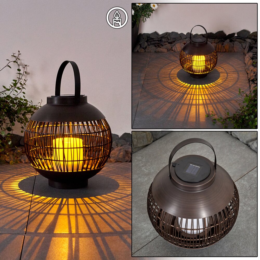 lampe solaire Aosta LED Brun, 1 lumière main product photo