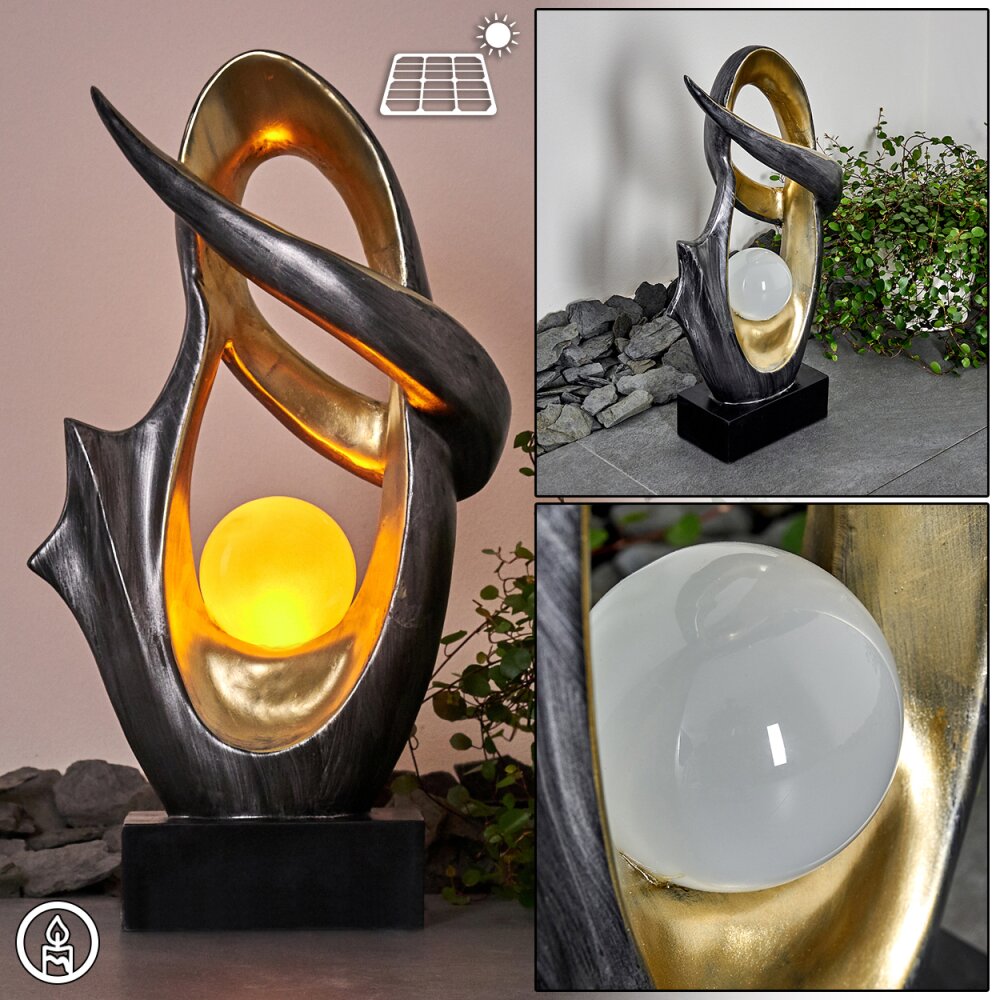 lampe solaire Benevento LED Or, Argenté, 1 lumière main product photo