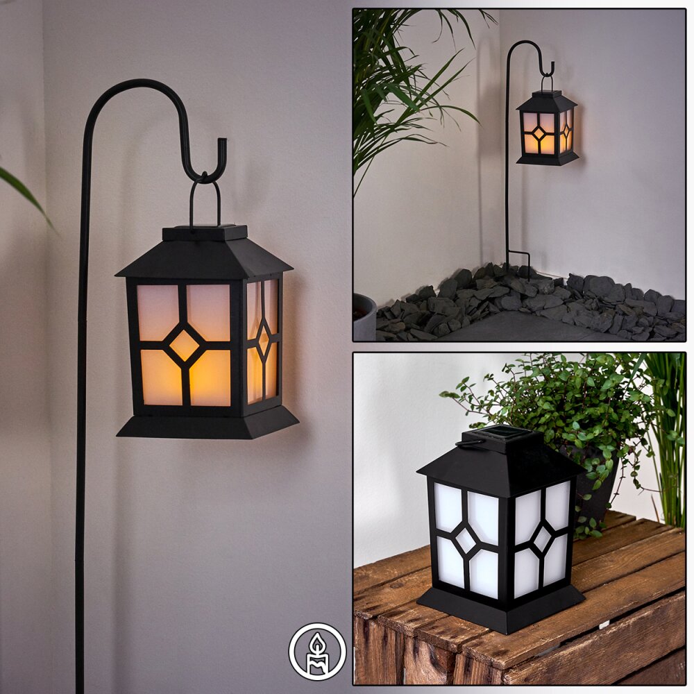 lampe solaire Folgarida LED Noir, 64 lumières main product photo