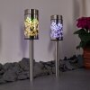 lampe solaire Gorizia LED Acier inoxydable, 2 lumières, Changeur de couleurs