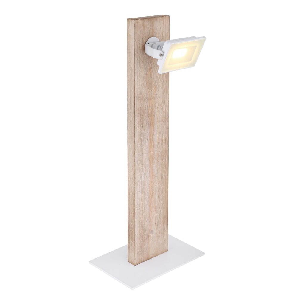 Lampe de table Globo JOYA LED Bois clair, Blanc, 1 lumière main product photo
