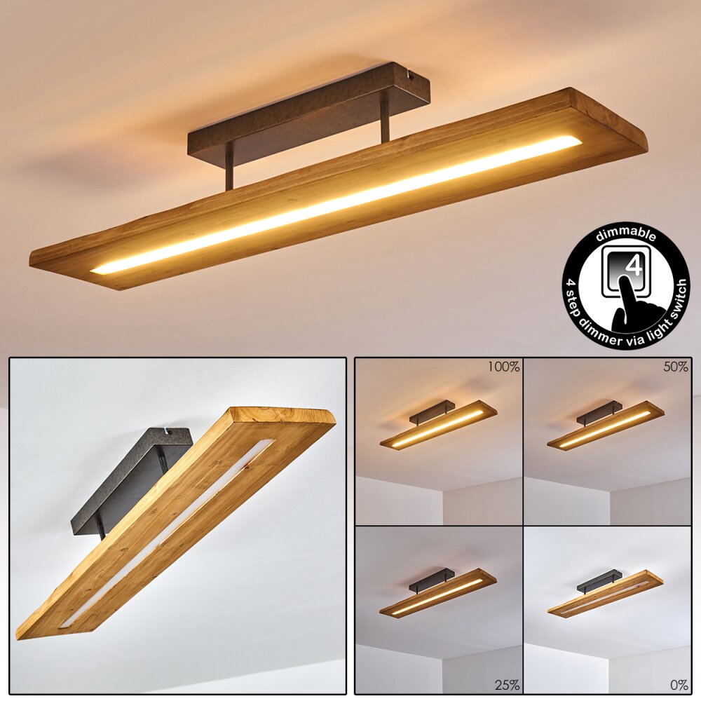 Plafonnier Adak LED Gris, 1 lumière main product photo