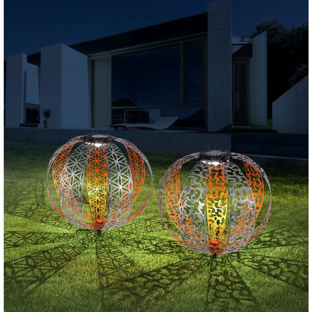 lampe solaire Globo LED Argenté, 1 lumière main product photo