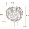 lampe solaire Globo LED Rouille, 1 lumière