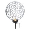 lampe solaire Globo LED Argenté, 2 lumières