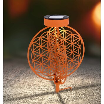 lampe solaire Globo LED Rouille, 1 lumière