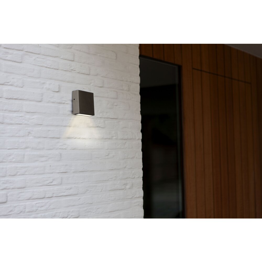 Applique murale d'extérieur Lutec Gemini XF LED Acier inoxydable, 1 lumière main product photo