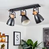 Plafonnier Elm Anthracite, Bois clair, 3 lumières