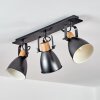 Plafonnier Elm Anthracite, Bois clair, 3 lumières