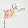 Applique murale Parlier Bois clair, Blanc, 1 lumière