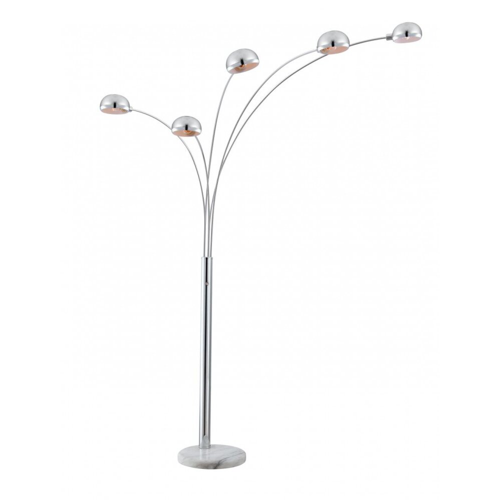 Lampadaire Globo Chrome, 5 lumières main product photo