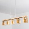 Suspension Saltaire Bois clair, Argenté, 5 lumières Suspension Saltaire Bois clair, Argenté, 5 lumières