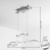 Suspension Bolonda LED Nickel mat, 3 lumières