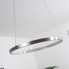 Suspension Calcium LED Nickel mat, 1 lumière
