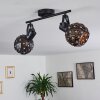 Plafonnier Sunasau Noir, 2 lumières