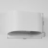 Applique murale d'extérieur Everton LED Blanc, 2 lumières