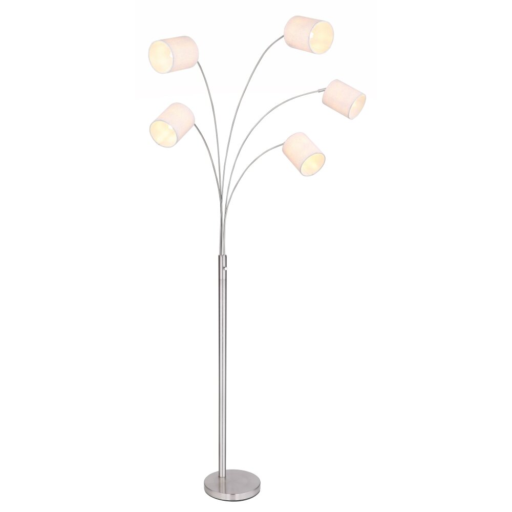 Lampadaire Globo AVA Nickel mat, 5 lumières main product photo