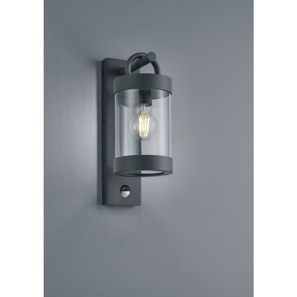 Applique murale d'extérieur Trio Sambesi Anthracite, 1 lumière, Détecteur de mouvement main product photo
