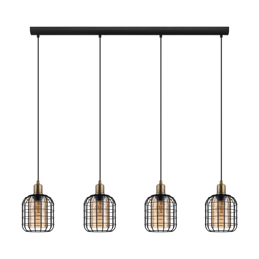 Suspension Eglo CHISLE Bruni, Noir, 4 lumières main product photo
