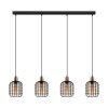 Suspension Eglo CHISLE Bruni, Noir, 4 lumières