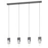 Suspension Eglo LOBATIA Noir, 4 lumières