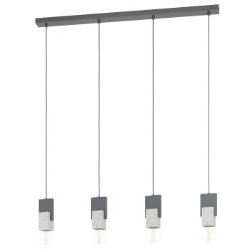 Suspension Eglo LOBATIA Noir, 4 lumières