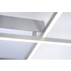 Plafonnier Paul Neuhaus Q-Inigo LED Acier inoxydable, 2 lumières, Télécommandes