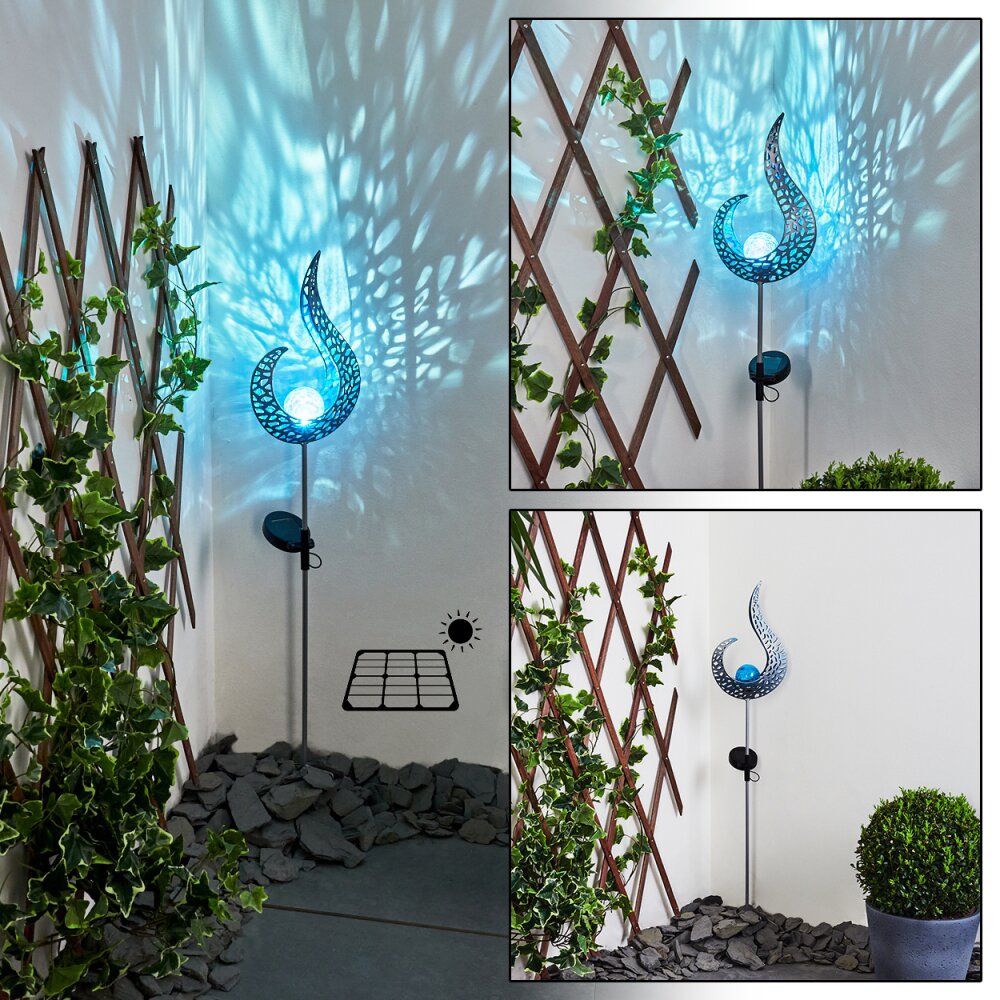 lampe solaire Rovinj LED Bleu, Argenté, 1 lumière main product photo