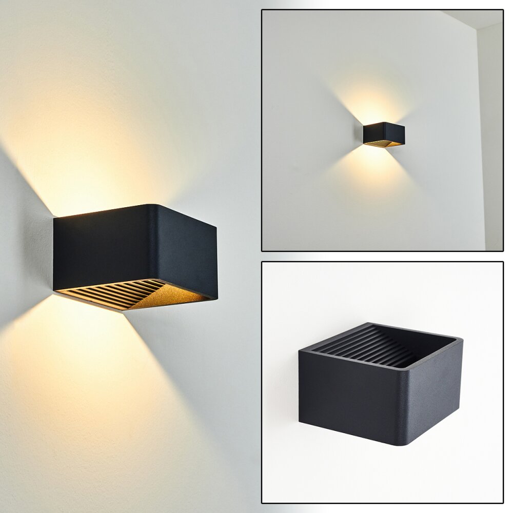 Applique murale d'extérieur Tématou LED Noir, 1 lumière main product photo