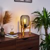 Lampe de table Ateponta Bois clair, Noir, 1 lumière