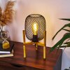 Lampe de table Ateponta Bois clair, Noir, 1 lumière