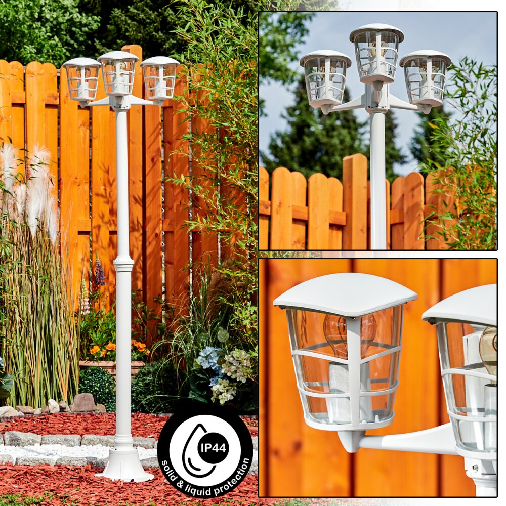 Réverbère Lalwori Blanc, 3 lumières main product photo