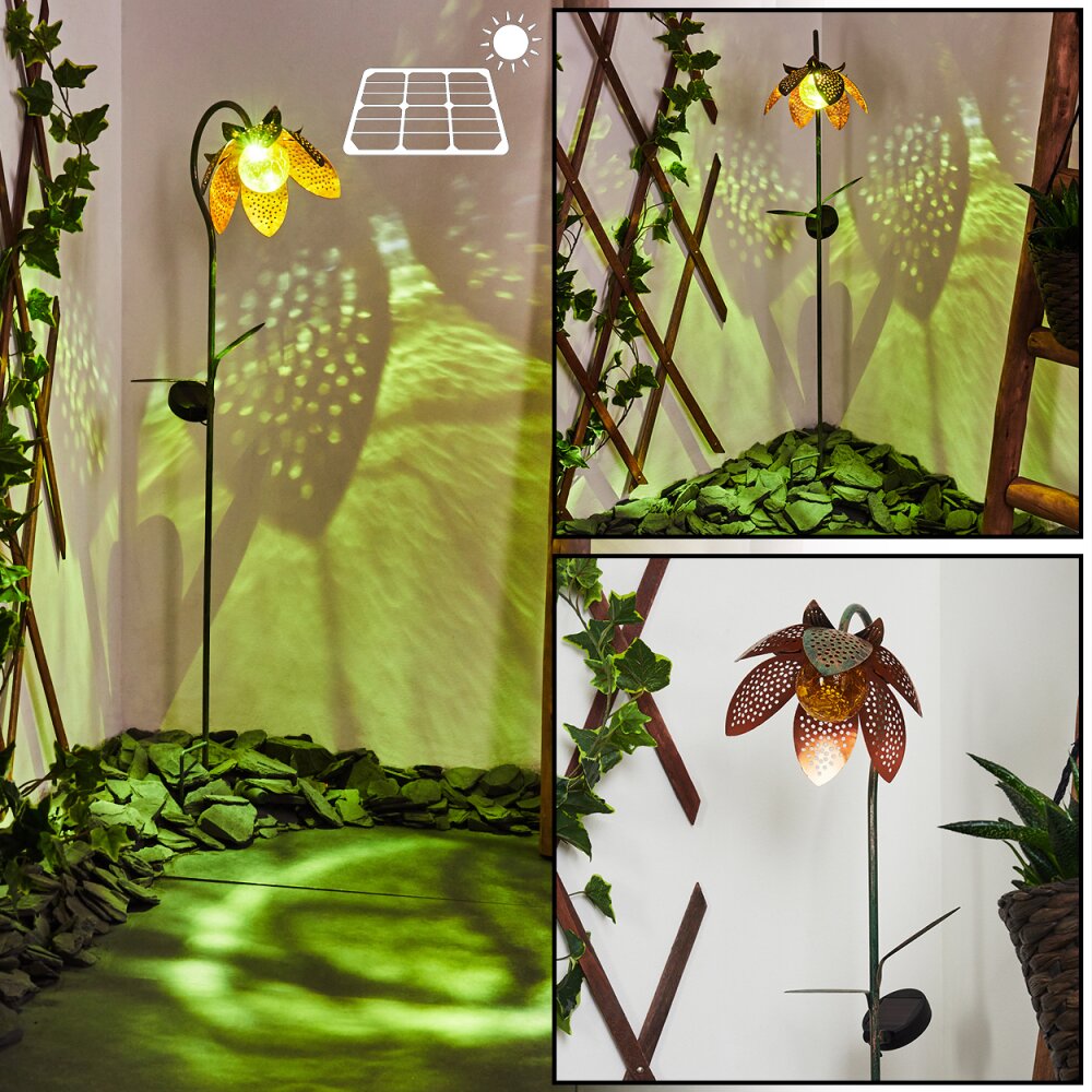lampe solaire Taft LED Ambre, Vert, Cuivre, 1 lumière main product photo