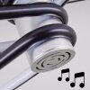 Plafonnier Olul LED Noir, Blanc, 2 lumières
