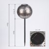 lampe solaire Samoao LED Cuivre, Noir, Argenté, 1 lumière