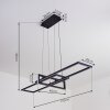 Suspension Omega LED Noir, 1 lumière